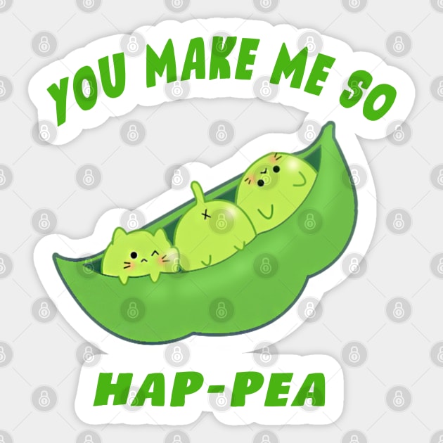 You Make Me So Hap-Pea! Sticker by Mysticalart